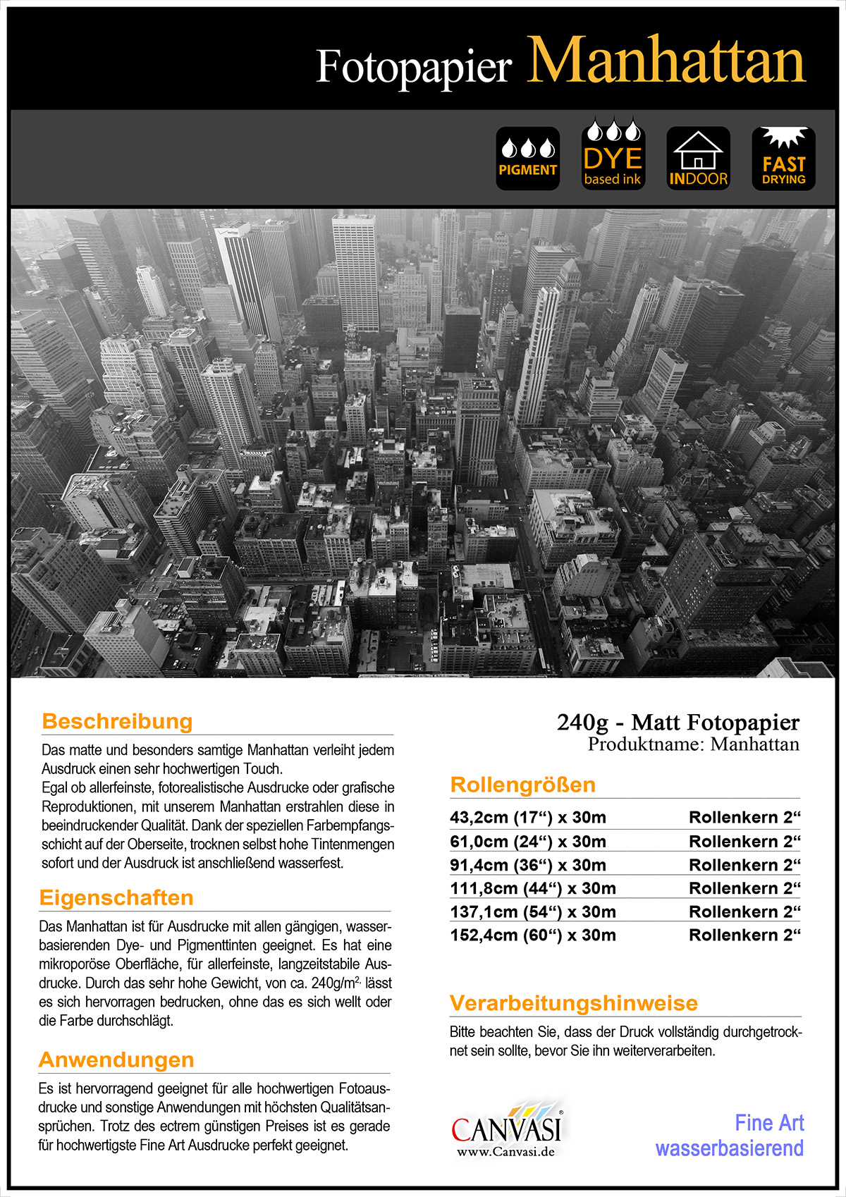 Manhattan - 240g, Matt