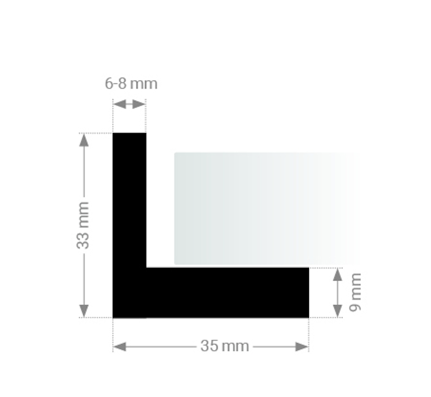 Floater Frames Slim - Black/Gold - Standard